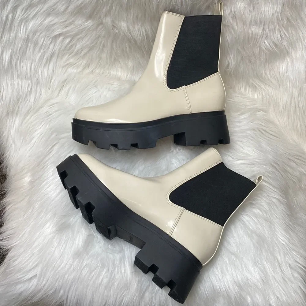 OPEN EDIT Women's Iris Lug Chelsea Platform Ankle Boots‎